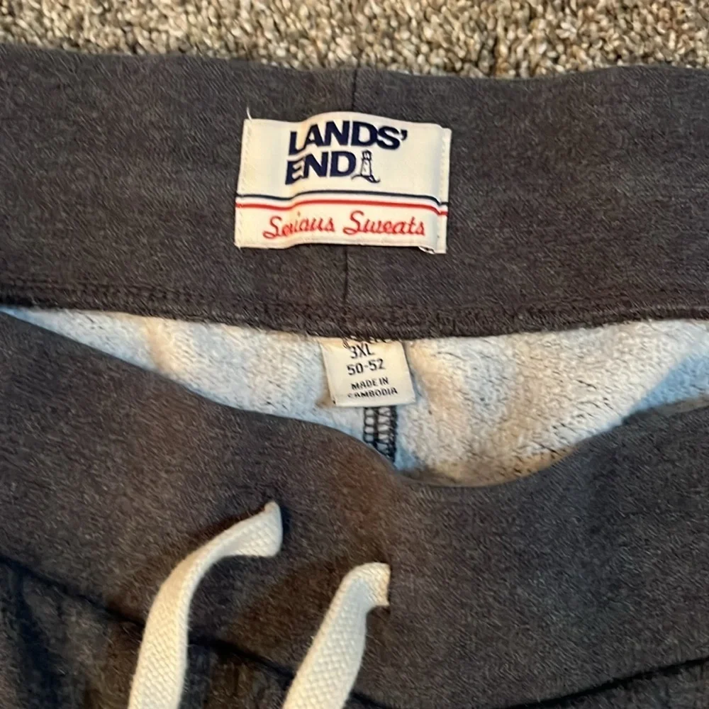 Lands End Serious sweats gray joggers. Mens size 3XL